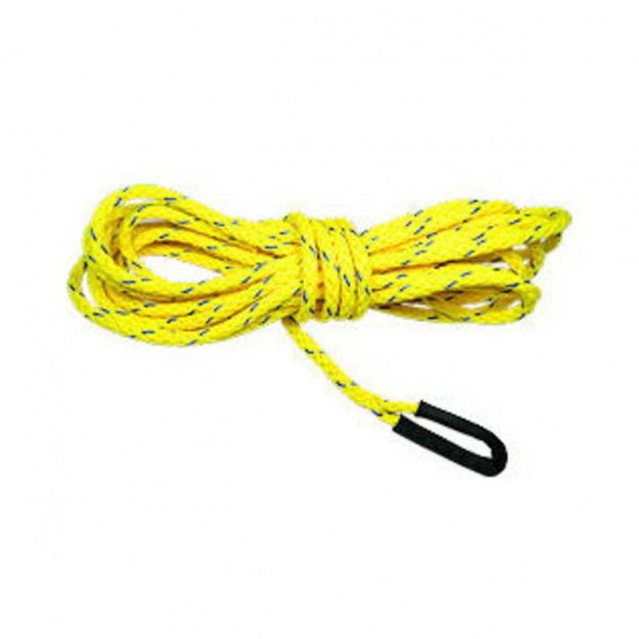 Rope assembly yellow 10mm, 10m with loop - for recycling bag
