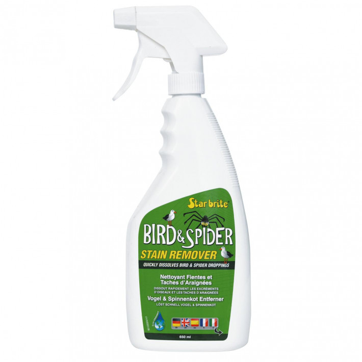 Produit nettoyage contre les salissures d'oiseaux et araignées 650 ml