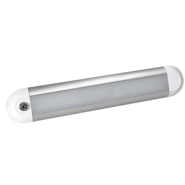 Plafonnier LED avec interrupteur illuminé, boîtier en aluminium
