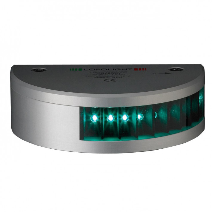 Feu vert tribord LED 112.5°, semi-circulaire