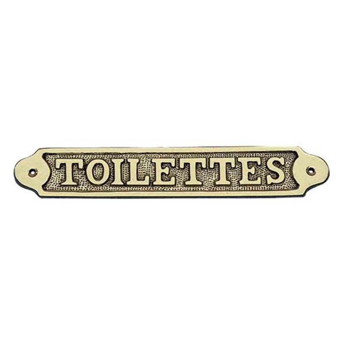 Türschild "Toilettes", 21.5x3.5cm