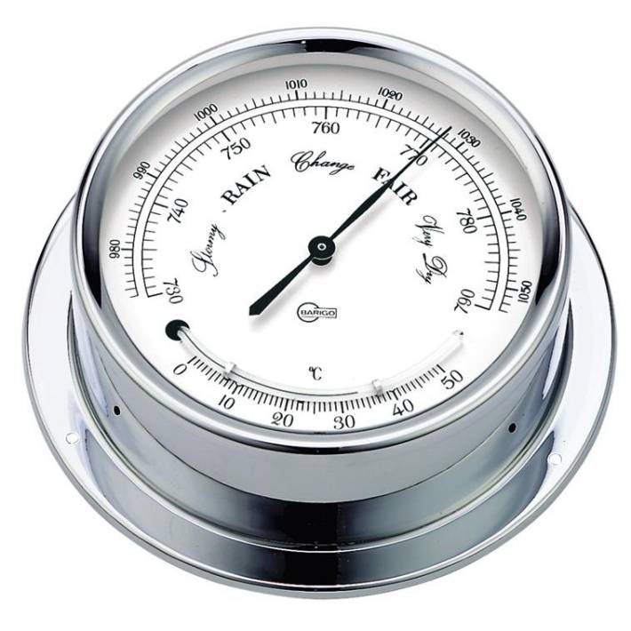 Barometer-Thermometer Regatta, 120mm, verchromt