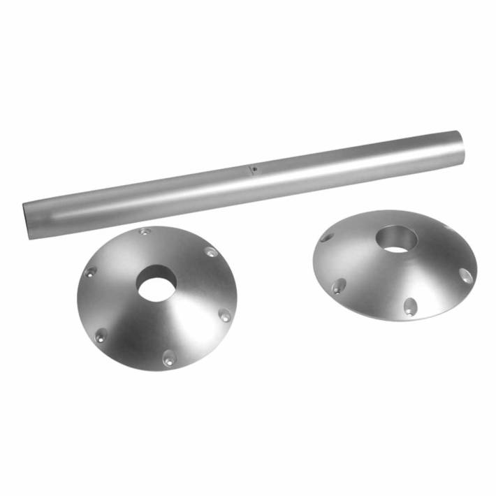 Pied de table en aluminium avec base externe