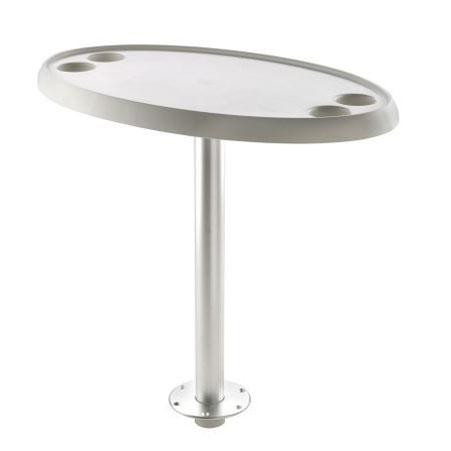 Abnehmbarer Tisch, oval 45x76cm, zum Einstecken