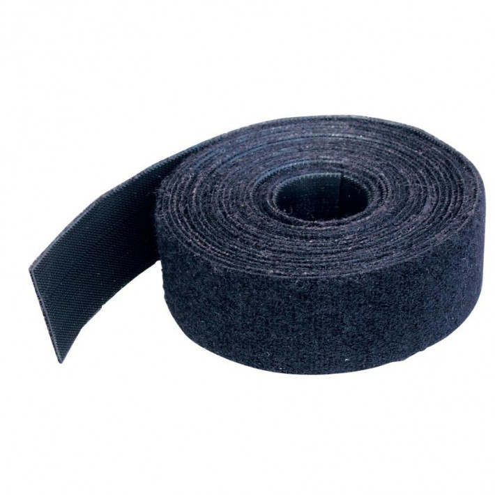 Doppelseitiges Velcroband, schwarz, 25mm