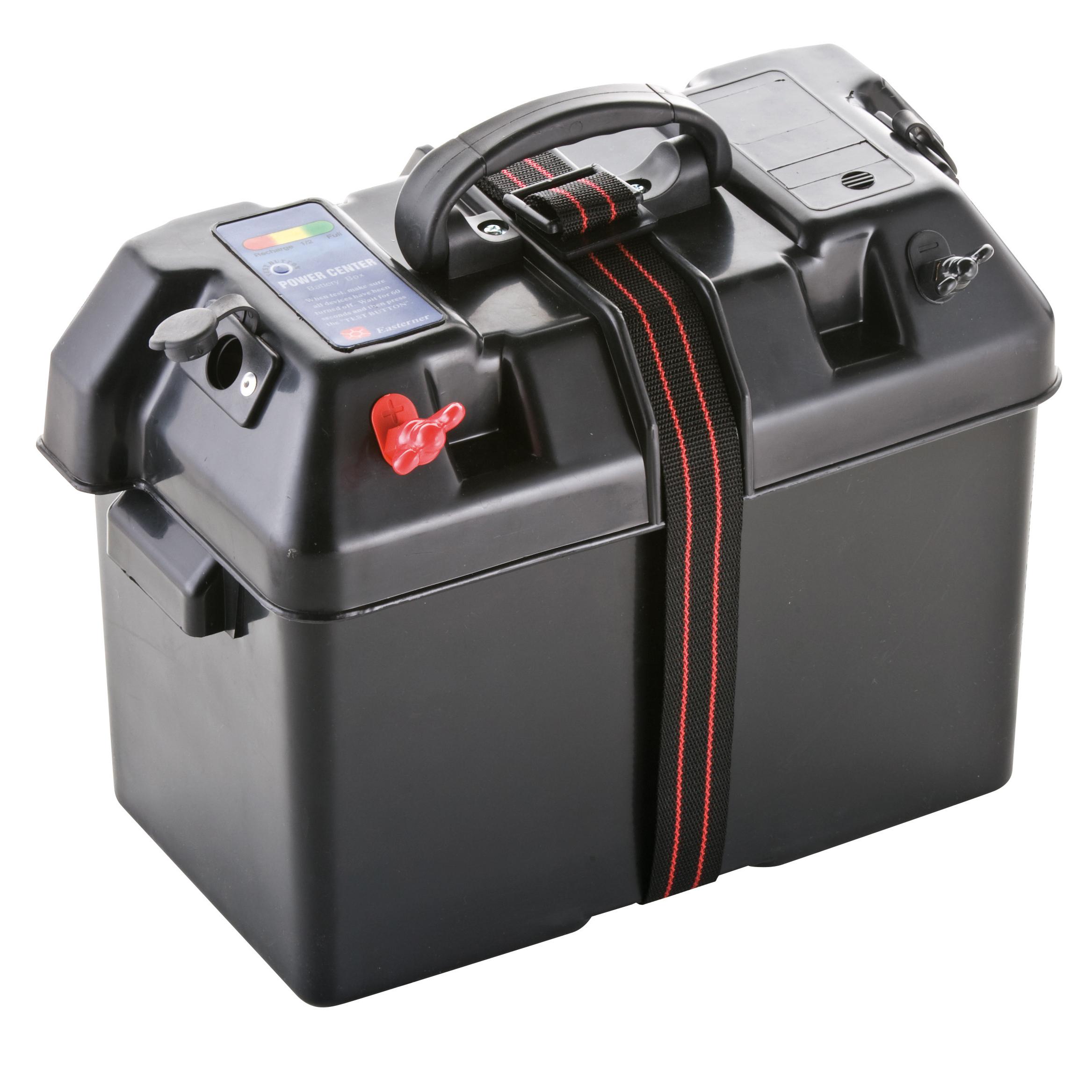 Batteriebox Batteriebehälter für 100AH Batterien Batteriekasten mit Gurt 